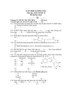 1200 CÂU TRẮC NGHIỆM HOÁ DƯỢC 2 (có đáp án FULL ở cuối tài liệu)