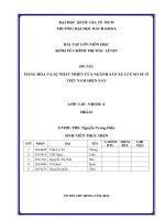 BÀI tập lớn môn học KINH tế CHÍNH TRỊ mác LÊNIN đề tài HÀNG hóa và sự PHÁT TRIỂN của NGÀNH sản XUẤT CAO SU ở VIỆT NAM HIỆN NAY 
