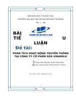 Phân tích hoạt động truyền thông của công ty cổ phần sữa vinamilk 