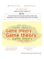 Lý thuyết trò chơi áp dụng trong chiến lược marketing của haithương hiệu biti’s và ananas 