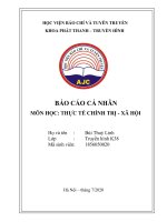 BÁO CÁO THỰC TẾ CHÍNH TRỊ XÃ HỘI
