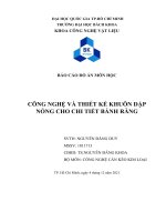 BÁO cáo đồ án môn học CÔNG NGHỆ và THIẾT kế KHUÔN dập NÓNG CHO CHI TIẾT BÁNH RĂNG 2 
