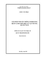 Giải pháp truyền thông marketing dịch vụ hoá đơn điện tử tại viettel quảng ngãi 