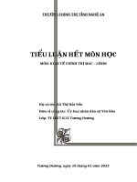 BÀI TIỂU LUẬN Vận dụng lý luận địa tô của C.Mác vào việc quản lý và sử dụng đất đai tại địa phương đồng chí hiện nay.