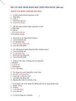 200 CÂU TRẮC NGHIỆM HOÁ DƯỢC _ NGÀNH DƯỢC (có đáp án FULL)