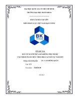 ĐỀ TÀI BÀN VỀ NGƯỜI THỪA KẾ KHÔNG PHỤ THUỘC VÀO NỘI DUNG DI CHÚC THEO BỘ LUẬT DÂN SỰ NĂM 2015