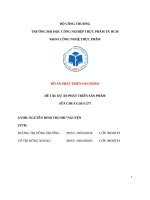 ĐỒ ÁN PHÁT TRIỂN SẢN PHẨM SỮA CHUA GẠO LỨT