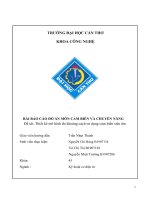 BÁO cáo đồ án môn cảm BIẾN và CHUYỀN NĂNG đề tài thiết kế mô hình đo khoảng cách sử dụng cảm biến siêu âm 