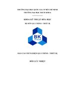 BÁO cáo THÍ NGHIỆM QUÁ TRÌNH   THIẾT bị đối lưu NHIỆT 