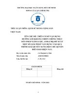 TRÊN cơ sở vận DỤNG ĐƯỜNG lối KHÁNG CHIẾN CHỐNG THỰC dân PHÁP xâm lược, ANH (CHỊ) đề XUẤT một số GIẢI PHÁP vận DỤNG vào QUÁ TRÌNH GIẢI QUYẾT XUNG đột CHỦ QUYỀN BIỂN đảo HIỆN NAY 