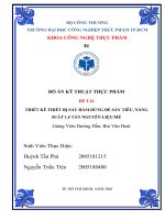 ĐỒ ÁN KỸ THUẬT THỰC PHẨM HẦM SẤY TIÊU NĂNG SUẤT 1500KG/MẺ