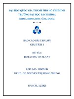 BÁO cáo bài tập lớn GIẢI TÍCH 1 đề tài ROTATING ON SLANT 