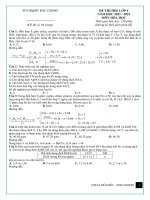  mẫu trình bày đề thi trắc nghiệm: (áp dụng cho các môn lý, hóa, sinh) 