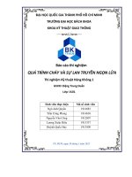 Báo cáo thí nghiệm QUÁ TRÌNH CHÁY và sự LAN TRUYỀN NGỌN lửa thí nghiệm kỹ thuật hàng không 1 