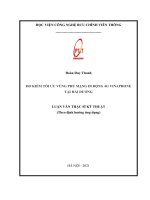 Đo kiểm tối ưu vùng phủ mạng di động 4g vinaphone tại hải dương 