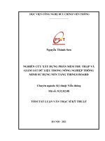 Nghiên cứu xây dựng phần mềm thu thập và giám sát dữ liệu trong nông nghiệp thông minh sử dụng nền tảng THINGS BOARD TT 