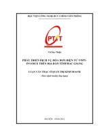 Phát triển dịch vụ hóa đơn điện tử VNPT – invoice trên địa bàn tỉnh bắc giang 