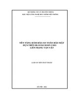 Nền tảng đảm bảo an toàn bảo mật dựa trên blockchain cho liên mạng vạn vật 