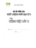 BỘ ĐỀ KIỂM TRA CHẤT LƯỢNG CUỐI HỌC KÌ 2 LỚP 2 NĂM 2022