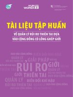 Tài liệu tập huấn về quản lý rủi ro thiên tai dựa vào cộng đồng có lồng ghép giới