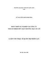 Luận văn thạc sỹ - Phát triển sự nghiệp tại Công ty TNHH Thương mại Cầu Gỗ