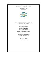 TIỂU LUẬN MARKETING CĂN BẢN PHÂN TÍCH CHIẾN LƯỢC MARKETING BAO CAO SU CỦA DUREX