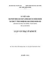364 Giải pháp nâng cao chất lượng dịch vụ chứng khoán tại Công ty trách nhiệm hữu hạn chứng khoán ACB,Luận văn Thạc sĩ Kinh tế