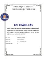 Bài thảo luận Marketing Quốc tế: Đánh giá các yếu tố môi trường, thị trường và cạnh tranh của thương hiệu OMO trên thị trường quốc tế. Đề xuất các giải pháp đối với quản lý