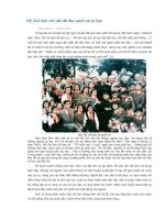 Hồ Chủ tịch với vấn đề đọc sách và tự học(1)