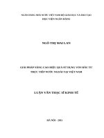 596 Giải pháp nâng cao hiệu quả sử dụng vốn đầu tư trực tiếp nước ngoài tại Việt Nam,Luận văn Thạc sỹ Kinh tế