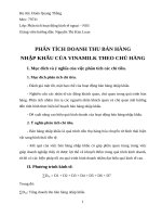 Tiểu luận phân tích hoạt động kinh tế ngoại PHÂN TÍCH DOANH THU BÁN HÀNG NHẬP KHẨU CỦA DN THEO CHỦ HÀNG