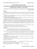 Tỉ lệ đề kháng kháng sinh trên bệnh nhi viêm dạ dày ruột cấp cấy phân dương tính tại Bệnh viện Nhi Đồng thành phố