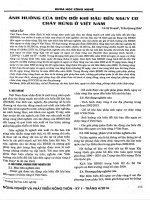 Ảnh hưởng của biến đổi khí hậu đến nguy cơ cháy rừng ở Việt Nam