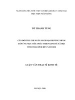 021 Cân đối thu chi ngân sách địa phương nhằm đáp ứng mục tiêu phát triển kinh tế xã hội tỉnh Thái Bình đến năm 2020,Luận văn Thạc sỹ Kinh tế