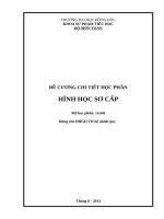 de cuong chi tiet hoc phan Hình học  sơ cấp