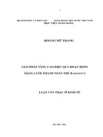 536 Giải pháp nâng cao hiệu quả hoạt động mạng lưới thanh toán thẻ BANKNETVN,Luận văn Thạc sĩ Kinh tế