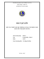 BÀI TẬP LỚN ĐỀ TÀI THIẾT KẾ HỆ THỐNG CUNG CẤP ĐIỆN CHO KHU ĐÔ THỊ KIẾN HƯNG