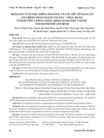 Khảo sát tỉ lệ, đặc điểm lâm sàng và các yếu tố nguy cơ của bệnh trào ngược dạ dày – thực quản ở sinh viên y khoa khóa Y2020 tại Đại học Y Dược Thành phố Hồ Chí Minh