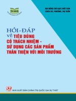 Thế nào là người tiêu dùng có trách nhiệm - Sử dụng các sản phẩm thân thiện với môi trường: Phần 1