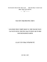 737 Giải pháp phát triển dịch vụ thẻ thanh toán tại Ngân hàng Thương mại cổ phần Quân Đội chi nhánh Hoàn Kiếm,Luận văn Thạc sỹ Kinh tế