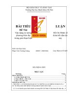 TIỂU LUẬN đề tài vận dụng tư tưởng hồ chí minh về phương thức đại đoàn kết dân tộc trong giai đoạn hiện nay 