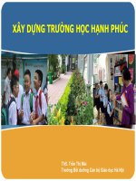 XÂY DỰNG TRƯỜNG HỌC HẠNH PHÚC ThS Trần Thị Mai Trường Bồi dưỡng Cán bộ Giáo dục Hà Nội