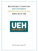 BÁO cáo dự án CUỐI kỳ ứng dụng mô hình quản trị rủi ro dựa trên giá trị doanh nghiệp cho công ty cổ phần nhựa bình minh 
