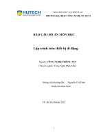 BÁO cáo đồ án môn học lập trình trên thiết bị di động 
