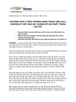 Thông cáo báo chí - Doanh số bán hàng của GM tại Đông Nam Á