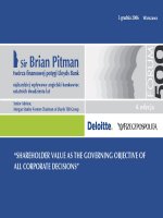 GIÁ TRỊ CỔ ĐÔNG ĐƯỢC XEM LÀ MỤC TIÊU TRONG ĐiỀU HÀNH CỦA CÁC DOANH NGHIỆP GIÁ TRỊ CỔ ĐÔNG THAY ĐỔI QUAN ĐiỂM THAY ĐỔI THÁI ĐỘ THAY ĐỔI CÁCH QUẢN LÝ