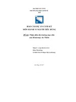 BÁO cáo dự án CUỐI kỳ môn HÀNH VI NGƯỜI TIÊU DÙNG đề tài nhận diện thị trường mục tiêu của homestay an nhiên 