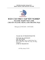 BÁO cáo THỰC tập tốt NGHIỆP NGÀNH NGÔN NGỮ ANH CHUYÊN NGÀNH TIẾNG ANH THƯƠNG mại công ty sanna tour 