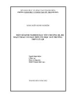 SÁNG KIẾN KINH NGHIỆM  một số kinh nghiệm dạy tốt chương III, hệ soạn thảo văn bản môn tin học 10 ở trường THPT lê lợi 