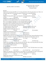 Bộ 5 đề thi thử THPT QG năm 2021 môn Hóa học lần 5 có đáp án Trường THPT Cao Thắng